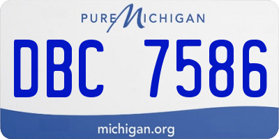 MI license plate DBC7586