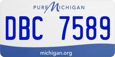 MI license plate DBC7589