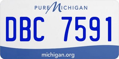 MI license plate DBC7591