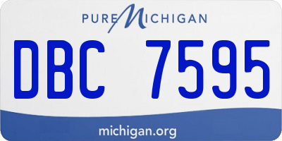 MI license plate DBC7595