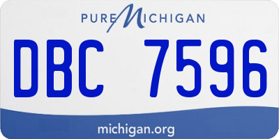 MI license plate DBC7596