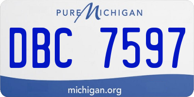 MI license plate DBC7597