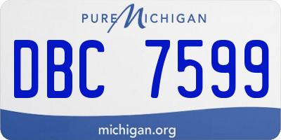 MI license plate DBC7599