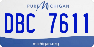 MI license plate DBC7611