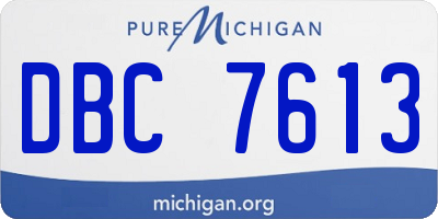MI license plate DBC7613