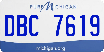 MI license plate DBC7619
