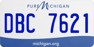 MI license plate DBC7621