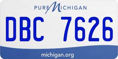 MI license plate DBC7626