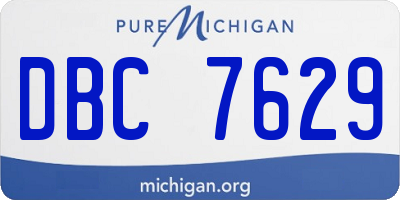 MI license plate DBC7629
