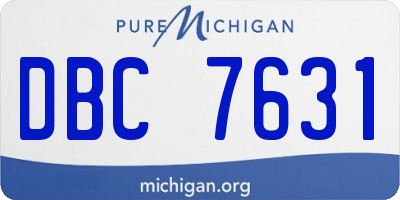 MI license plate DBC7631