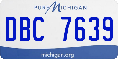 MI license plate DBC7639