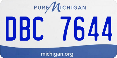 MI license plate DBC7644
