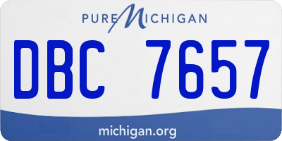 MI license plate DBC7657