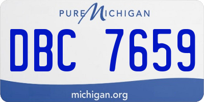 MI license plate DBC7659
