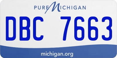 MI license plate DBC7663