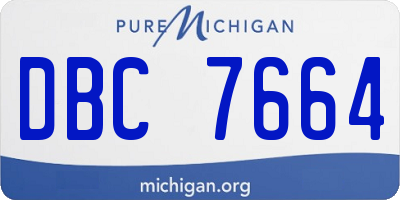 MI license plate DBC7664
