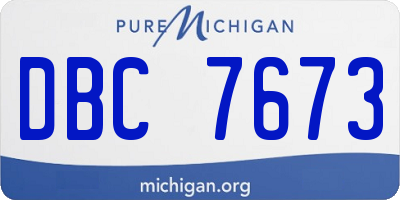 MI license plate DBC7673