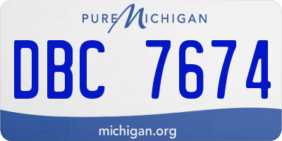 MI license plate DBC7674