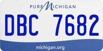 MI license plate DBC7682