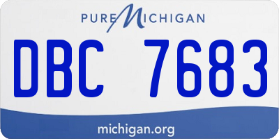 MI license plate DBC7683