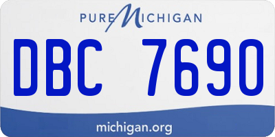 MI license plate DBC7690