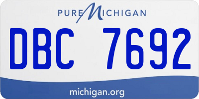 MI license plate DBC7692