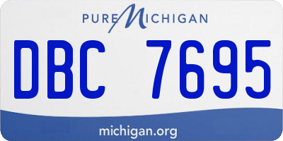 MI license plate DBC7695