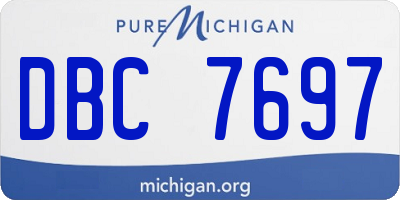 MI license plate DBC7697