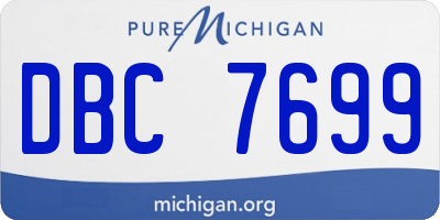 MI license plate DBC7699