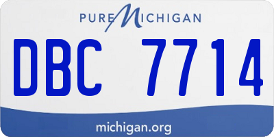 MI license plate DBC7714