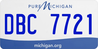 MI license plate DBC7721