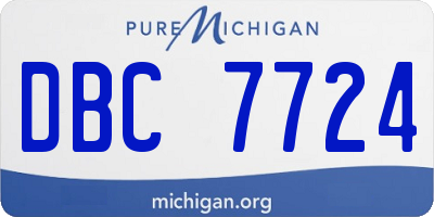 MI license plate DBC7724