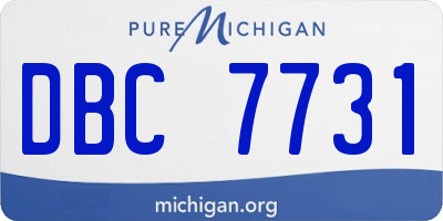MI license plate DBC7731