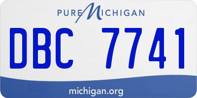 MI license plate DBC7741