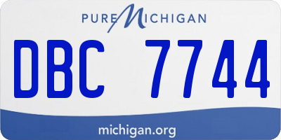 MI license plate DBC7744
