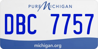 MI license plate DBC7757