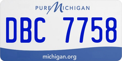 MI license plate DBC7758