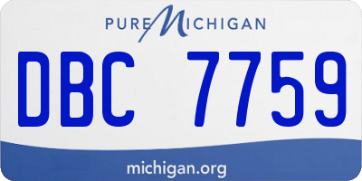 MI license plate DBC7759