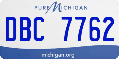 MI license plate DBC7762