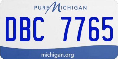 MI license plate DBC7765