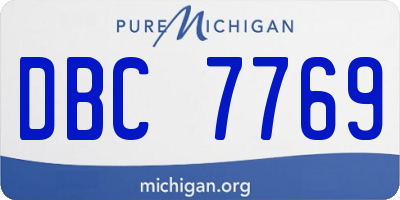MI license plate DBC7769