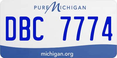 MI license plate DBC7774
