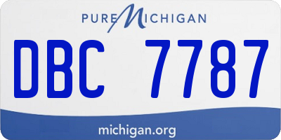 MI license plate DBC7787