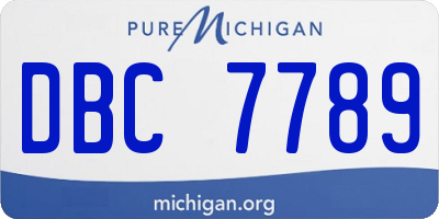 MI license plate DBC7789