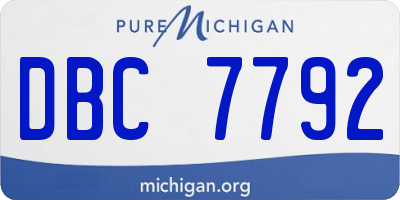MI license plate DBC7792