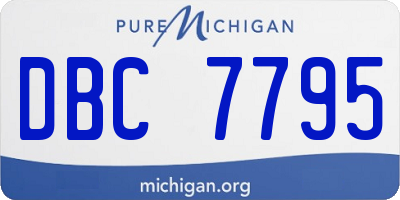 MI license plate DBC7795