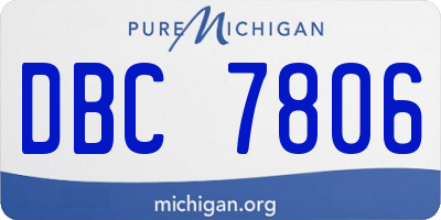 MI license plate DBC7806