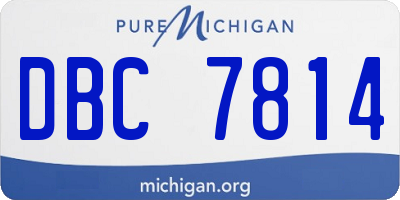 MI license plate DBC7814
