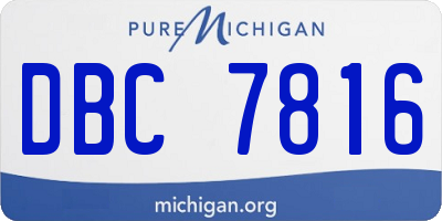 MI license plate DBC7816