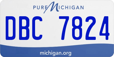 MI license plate DBC7824